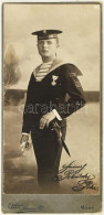 1900 Az Osztrák-magyar Haditengerészet S.M.S. Sankt Georg Hadihjó Matróza. Fotó 9x17 Cm / Sailor With Decoration Of The  - Autres & Non Classés