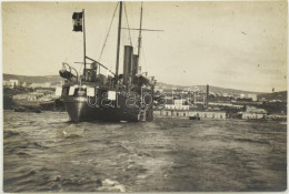 1900 Az Osztrák-magyar Haditengerészet S.M.S. Panther Hadihajója Triestben Fotó 14x9 Cm / K.u.k. Navy S.M.S. Panther In  - Other & Unclassified