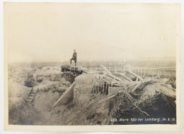 1915 Osztrák-magyar Védőállások Lemberg (Lviv, Lwów) Közelében. 2 Db Eredeti Fotó, 14x9 Cm / 1915 Austro-Hungarian Defen - Sonstige & Ohne Zuordnung