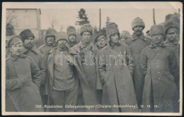 1914 Kolera-megfigyelés Alatt álló Orosz Hadifoglyok Csoportja. Eredeti Fotó, Kis Saroktöréssel, 14x8,5 Cm / 1914 Group  - Other & Unclassified