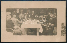 1915 Katonatisztek Asztaltársaság által Aláírt Fotólap, Futott - Sonstige & Ohne Zuordnung