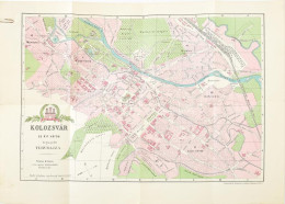 Cca 1900 Kolozsvár Sz. Kir. Város Legujabb Tervrajza. Kolozsvár, Stein János M. Kir. Egyetemi Könyvkereskedése, (Bp.-Béc - Autres & Non Classés