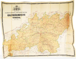 Cca 1900-1910 A Nagyváradi Latin Szertartású Egyházmegye Térképe, 1:200.000, Nagyvárad, Sonnenfeld Adolf Térképészet Műi - Other & Unclassified