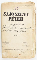 1891 Sajószentpéter Nagyközség Kisfalud Pusztával Felvételi Előrajzai Tartalmazza Töltésre Járó, Zsoldos és Darvasallj D - Autres & Non Classés