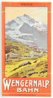 1910 Wengernalpbahn Menetrend, Térképpel, Litho - Ohne Zuordnung