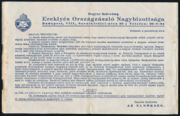 1936 Az Ereklyés Országzászló Nagybizottságának Tagdíjfizetési Felhívás Irredenta 24x16 Cm - Unclassified