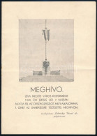 1942 Léva Országzászló Avatási ünnepségre Szóló Meghívó Képpel 4 P - Ohne Zuordnung
