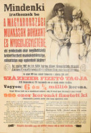 Cca 1907 Magyarországi Munkások Rokkant- és Nyugdíjegyletének Illusztrált Plakátja, Hajtott, Szakadással, 102×70 Cm - Andere & Zonder Classificatie