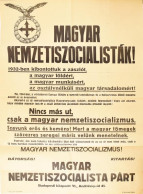 1944 A Magyar Nemzetiszocialista Párt Nagy Méretű Propaganda Plakátja 84x60 Cm - Andere & Zonder Classificatie