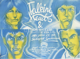 1982 Talking Heads & Tom Tom Club Of USA, Budapest Sportcsarnok, Plakát, Hajtott, 48×68 Cm - Altri & Non Classificati