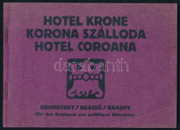 Cca 1910 Hotel Krone/Korona Szálloda/Hotel Coroana. Kronstadt/Brassó/Brasov, Gött-ny., 54 P. Gazdag Fekete-fehér Képanya - Non Classés