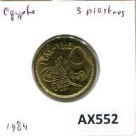 5 QIRSH 1984 EGIPTO EGYPT Islámico Moneda #AX552.E.A - Egypte
