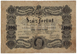 1848. 100Ft "Kossuth Bankó", "64075" Sorszámmal T:VG / Hungary 1848. 100 Forint "Kossuth Banknote", With "64075" Serial  - Ohne Zuordnung