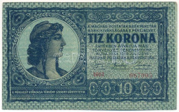 1919. Július 15. 10K "1013 087905" T:F Szép Papír, Folt / Hungary 15th July 1919. 10 Korona "1013 087905" C:F Fine Paper - Non Classificati