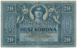 1919. Július 15. 20K "1033 039170" T:F / Hungary 15th July 1919. 20 Korona "1033 039170" C:F Adamo K19 - Ohne Zuordnung