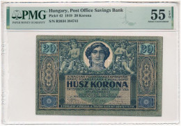 1919. Augusztus 9. 20K "R 2034 384741" Számozott PMG Tokban (S/N R2034 384741)! T:AU (55) / Hungary 1919. August 9th 20  - Non Classificati