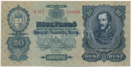 1930. 20P "C 213 059488" T:F Szép, Erős Papír / Hungary 1930. 20 Pengő "C 213 059488" C:F Fine, Sturdy Paper Adamo P11 - Ohne Zuordnung