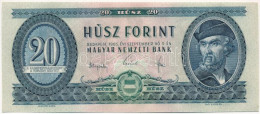 1965. 20Ft "C 253 087642", Elcsúszott Nyomattal T:UNC / Hungary 1965. 20 Forint "C 253 087642", With Shifted Print C:UNC - Zonder Classificatie