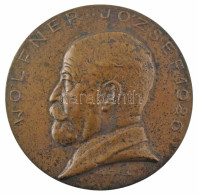 Kisfaludi Strobl Zsigmond (1884-1975) 1926. "Wolfner József" Egyoldalas Bronz Emlékérem (85mm) T:XF Patina / Hungary 192 - Zonder Classificatie