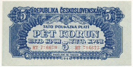 Csehszlovákia 1944. 5K "HT 716679", "SPECIMEN (MINTA)" Perforációval T:AU /  Czechoslovakia 1944. 5 Korun "HT 716679", W - Sin Clasificación