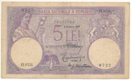 Románia 1916. 5L T:F Kis Folt / Romania 1916. 5 Lei C:F Small Spot Krause P#19 - Sin Clasificación