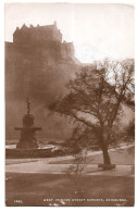 Postcard UK Scotland Edinburgh Castle Seen From West Princes Street Gardens Posted 1944 - Midlothian/ Edinburgh