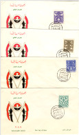 SYRIA - UAR - 1959 Four FDC's  Michel V56-58, Arabesques - Current Series - Syria