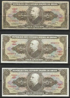 BRESIL . LOT DE 3 BILLET DE 5 CRUZEIRO . SIGNATURES DIFFERENTES . - Brazilië