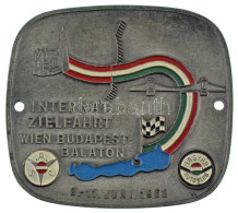 Ausztria 1962. "Nemzetközi Bécs-Budapest-Balaton Túra, 1962. Június 9-11." Zománcfestett Fém Autójelvény (65x72mm) T:AU  - Unclassified