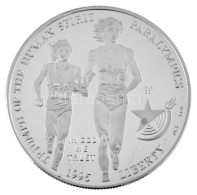 Amerikai Egyesült Államok 1995P 1$ Ag "Atlantai Olimpia 1996 - Paralimpia" Kapszulában T:PP Patina /  USA 1995P 1 Dollar - Ohne Zuordnung