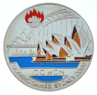 Észak-Korea 1997. 100W Ag "Sydney-i Olimpia 2000 - Operaház" Multicolor Festett T:PP North Korea 1997. 100 Won Ag "Sydne - Unclassified
