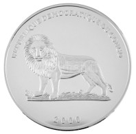 Kongó 2000. 10Fr Ag "2000. évi Olimpiai Játékok Sydney - Szalagtáncos" T:PP Kis Felszíni Karc / Congo 2000. 10 Francs Ag - Non Classés