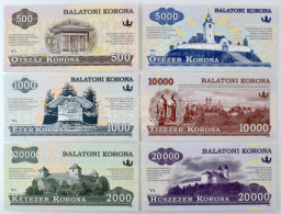 2012. 500 Balatoni Korona + 1000 Balatoni Korona + 2000 Balatoni Korona + 5000 Balatoni Korona + 10.000 Balatoni Korona  - Unclassified