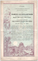 Budapest 1890. "Italmérési Jog Kártalanítására Kibocsátott 4 1/2%-al Kamatozó Adómentes Kötvény" Kötvény 100Ft-ról, Szár - Zonder Classificatie