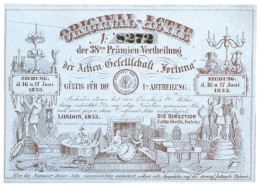 Nagy-Britannia / London 1853. " 'Fortuna' Részvénytársaság" 38. Prémium-osztási Részvénye Német Nyelven, "8272" Sorszámm - Ohne Zuordnung