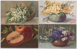 **, * 20 Db RÉGI Virágos Művész Képeslap Szép állapotban / 20 Pre-1945 Flower Art Postcards In Nice Condition - Unclassified