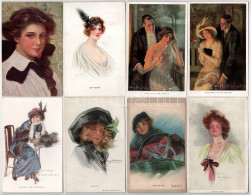 **, * 14 Db RÉGI Amerikai Művész Képeslap Hölgyekről, Szép állapotban / 14 Pre-1945 American Art Postcards In Nice Condi - Ohne Zuordnung