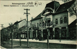 T3 1916 Balassagyarmat, Rákóczi Fejedelem út, Nemzeti Szálló, Stossel Arthur Bútor áruház üzlete, Drogéria (szakadás / T - Non Classés