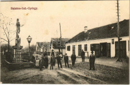 T2 1914 Balatonszentgyörgy, Utca, Kereszt Szobor, üzlet - Unclassified