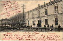 T3 1903 Barcs, Hotel Garni Szálloda. Skribanek Géza Kiadása (ázott Sarok / Wet Corner) - Non Classés