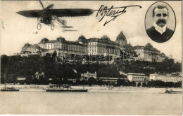 T2 1908 Budapest I. Bleriot Repülőgépe A Királyi Vár Felett - Non Classés