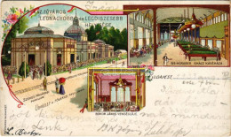 T3/T4 1903 Budapest XIV. Városligeti Fővárosi Pavillon. Bokor János Vendéglője és Weingruber Ignác Kávéháza, Belső, Bili - Unclassified