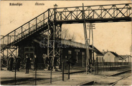 T2/T3 1911 Budapest XVII. Rákosliget, Vasútállomás, Sorompó, Gyalogos Felüljáró Híd. Opál Fényirda (fl) - Ohne Zuordnung