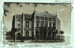 T2/T3 1902 Debrecen, Színház Este. Csokonai Nyomda Kiadványa, Art Nouveau Litho - Non Classés