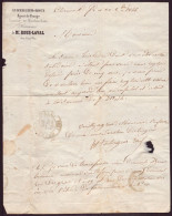 Lettre à En-tête " Aubergier-Roux, Agent De Change " Du 30 Octobre 1846 De Clermont Pour Besse - Manuscrits