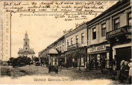 T2/T3 1902 Sátoraljaújhely, Fő Utca, Hotel Vadászkürt Szálloda, Lövy Adolf üzlete és Saját Kiadása (fl) - Non Classificati