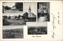 T2 1914 Úny (Esztergom), Templom Belseje, Utca és Tér. Ifj Knyazovics János Méhész és Asztalos Kiadása - Non Classés
