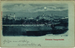T2/T3 1904 Veszprém, Látkép. Krausz Á. Fia Kiadása (EK) - Unclassified