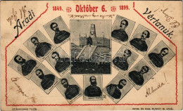 T2/T3 1899 (Vorläufer) Arad, 1849-1899 Október 6. Aradi Vértanúk. Muskát M. Kiadása / The 13 Martyrs Of Arad. Art Nouvea - Sin Clasificación