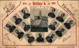 T2/T3 1899 (Vorläufer) Arad, 1849-1899 Október 6. Aradi Vértanúk. Muskát M. Kiadása / The 13 Martyrs Of Arad. Art Nouvea - Unclassified